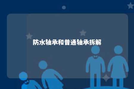 防水轴承和普通轴承拆解 